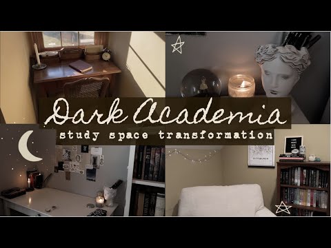 видео: Dark Academia Study Space Transformation ~aesthetic~ || in partnership with Mapiful