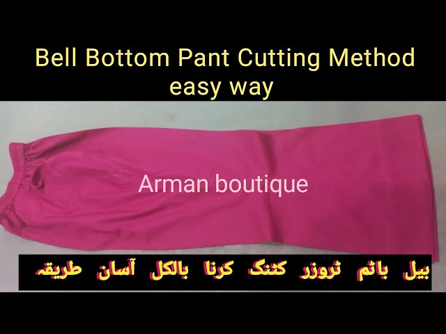 Bell bottom trouserpant cutting and stitching in urduHindi by Fizza Mir   YouTube