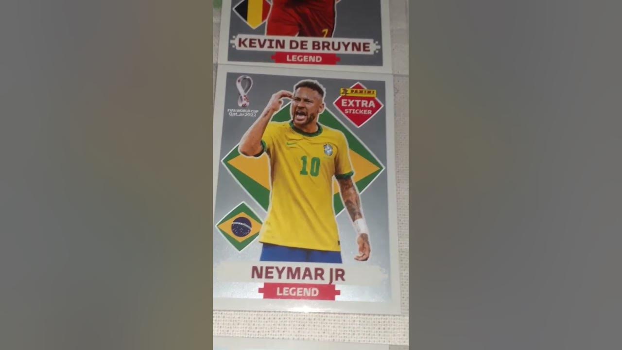 Figurinha Copa do Mundo Qatar Neymar LEGEND silver prata ORIGINAL panini