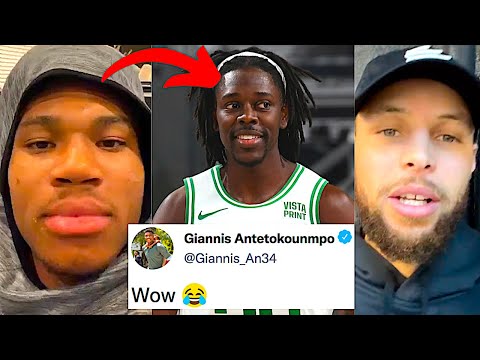 NBA PLAYERS REACT TO JRUE HOLIDAY TRADE TO BOSTON CELTICS | JRUE HOLIDAY REACTION (Embiid, +)