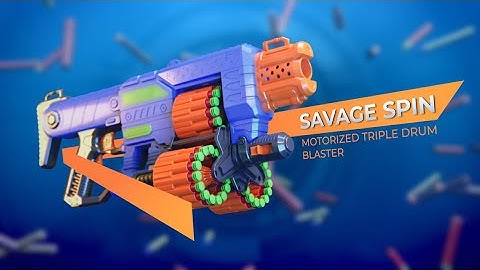 Dart Zone Savage Spin Triple-Drum Motorized Blaster Commando Series