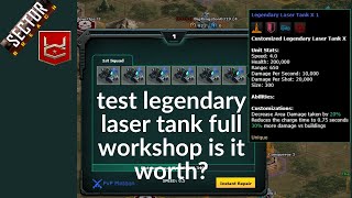 War Commander Sector Breach Unit Legendary Laser Tank Full Workshop Test Is It Worth?