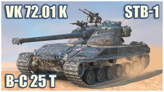VK 72.01 (K), B-C 25 t & STB-1 • WoT Blitz Gameplay