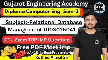💥Database Management Top Gtu IMP Questions 2025🔥| Diploma Computer Sem-3💯|  GTU Most IMP📘#gtuimp2025