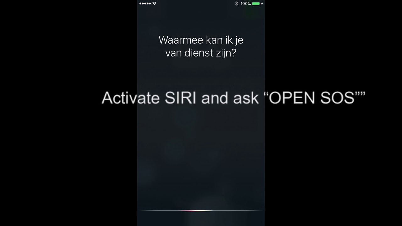 Ask Siri to open SOS Alert App