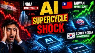 🚨 AI Supercycle thi India market pressure ma! Taiwan &amp; Korea AI boom thi rocket bani gaya 📉🔥
