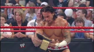 Cm Punk cashes his Money In The Bank contract on Edge to become World Heavyweight Champion
