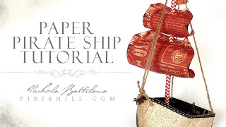 Paper Pirate Ship Tutorial How to make a little paper pirate ship with billowy sails. Folding diagram available here: http://goo.gl/Xtbm6m Visit my blog post for