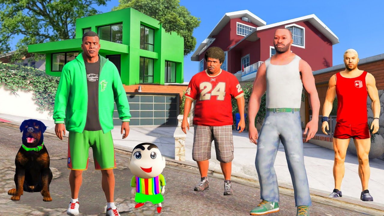 GTA 5: সবুজ গ্যাং vs লাল গ্যাং Franklin, Shinchan & Chop কি পারবে লাল গ্যাং কে হারাতে ? GTA 5 BANGLA