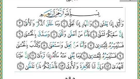 سورة الليل 92 سعد الغامدي