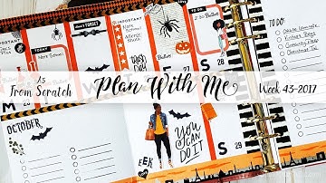 Week 43-2017 / Plan With Me "From Scratch" A5 Recollections 6 Ring Planner Binder / Scrapcraftastic