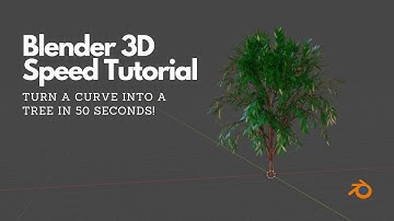 How to model a tree FAST in less than 1 minute -  Blender 3.2 | Speed Tutorials
