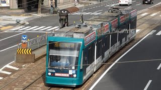 広島電鉄　5000形 5004編成 路面電車　胡町電停～銀山町電停