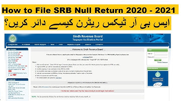 How to e-File your Sales Tax on Services Return 2020 2021 | File Sales Tax Null Return SRB