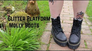 Molly Glitter Platform Dr Martens Boots 