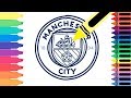 How To Draw Manchester City FC Badge Drawing The Man City Logo For Kids Tanimated Toys 