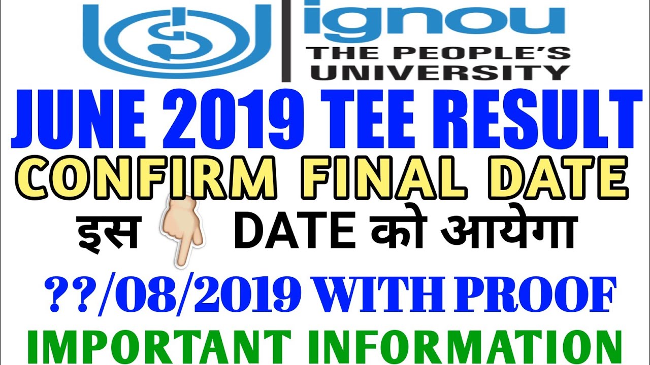 IGNOU RESULT JUNE 2019 TERM END EXAMS DECLARATION COMPLETE DETAILS By ...