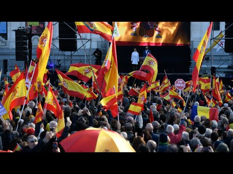 Imágenes de la manifestación contra Sánchez en el corazón de Madrid
