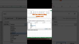 How to arrange data using custom sort in ascending order #excel #exceltips #exceltricks