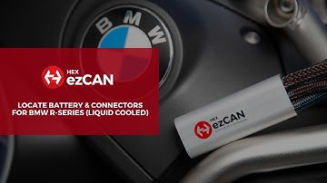 How to locate your connectors & battery to install the ezCAN for R-Series (Liquid Cooled)BMW
