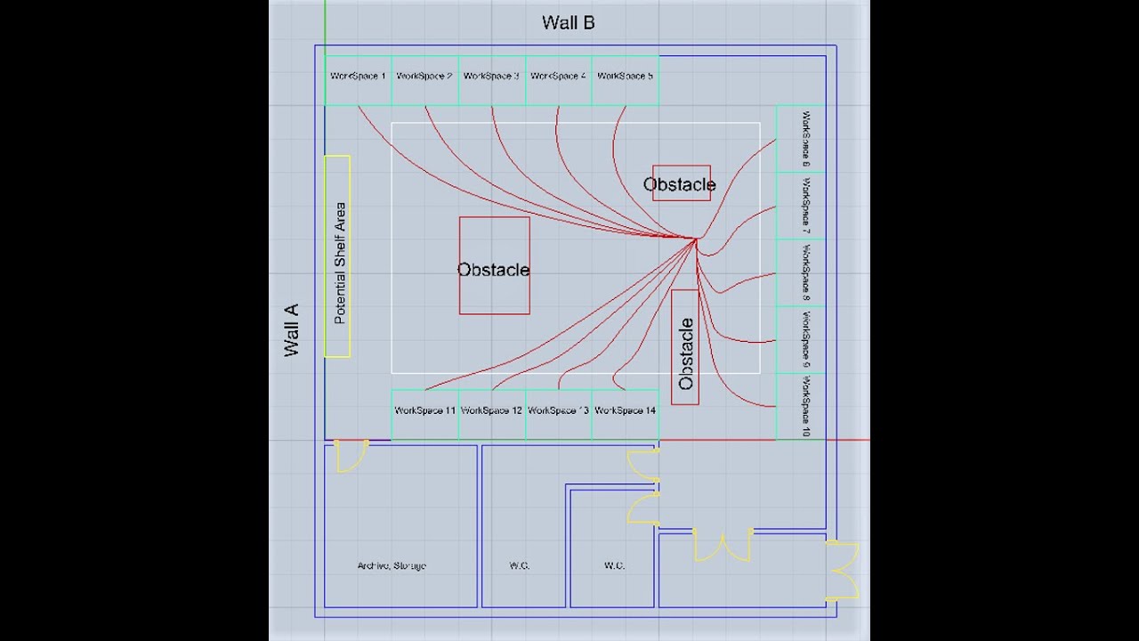 Design Optimization, Galapagos, Grasshopper 2 (with Obstacles)
