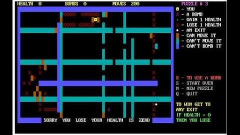 Get The Diamond - Level 3 - A Game written in GW-BASIC - with Code