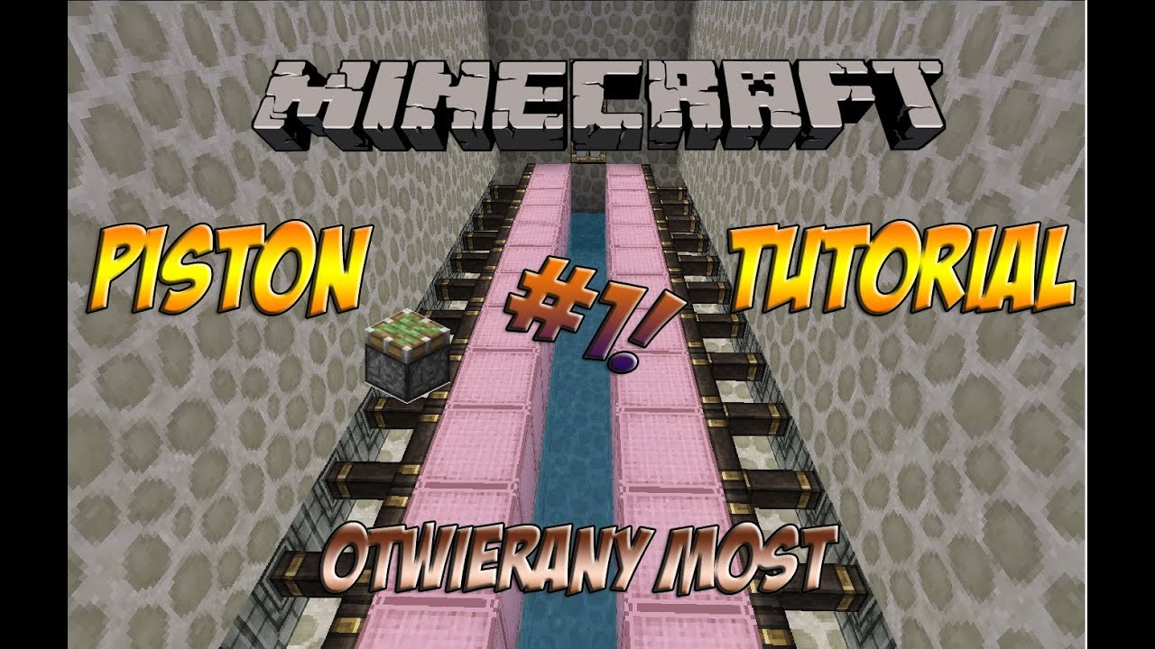 [Minecraft] Piston Tutorial 1 Automatycznie otwierany most. YouTube