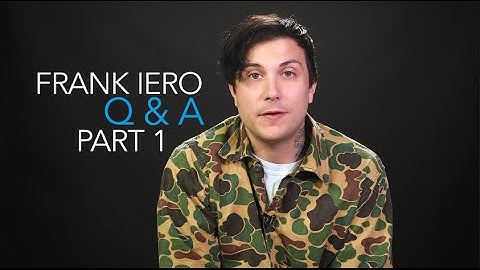 Frank Iero — The PV Fan Q&A Part 1 (Interview)