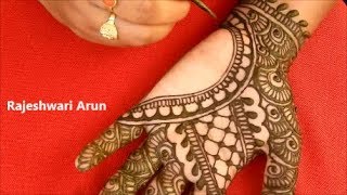 Karwa Chauth Mehndi Design For Fullhands 2018 * Simple Latest henna Mehndi Design step by step easy