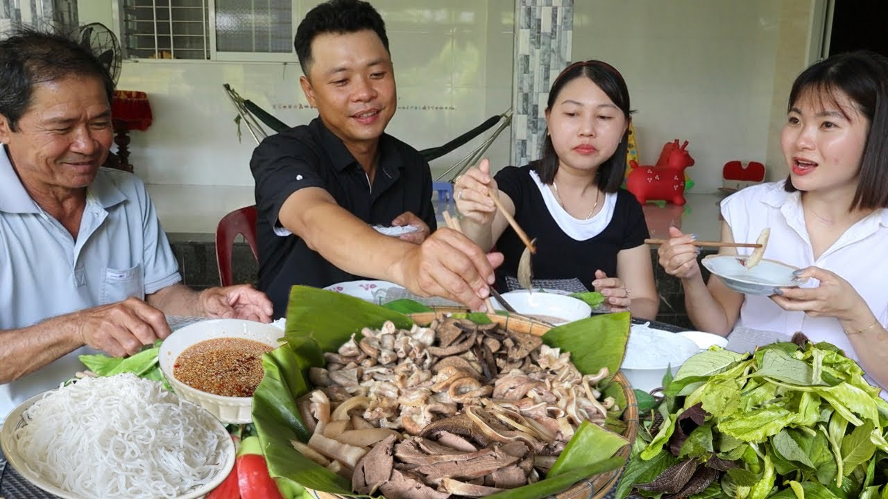 V492. Gỏi cuốn Lòng thập cẩm , ăn 1 bữa đã thèm cùng gia đình Yêu Thương.