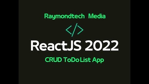 How to create a todoList app - ReactJS