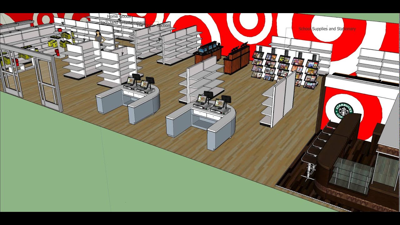 Target Express Layout Target Express Sketchup - YouTube