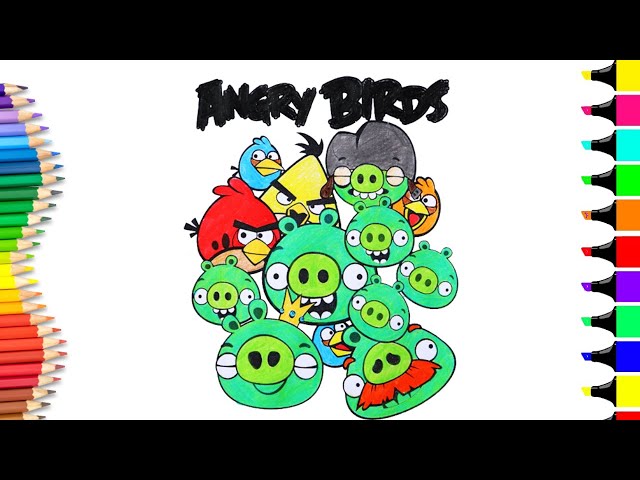 angry birds coloring pages green bird