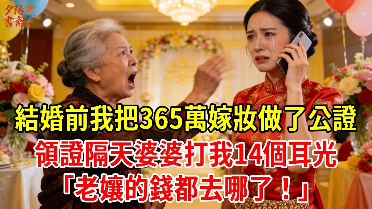 結婚前我把365萬嫁妝做了公證，領證隔天婆婆打我14個耳光，「老孃的錢都去哪了！」我冷笑一聲反手撥電！#為人處世#經驗#情感故事#戀愛#情感#婚姻#人生感悟