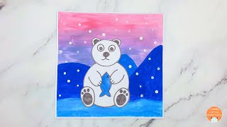 Winter Bear Craft for Kids Free Printable Template