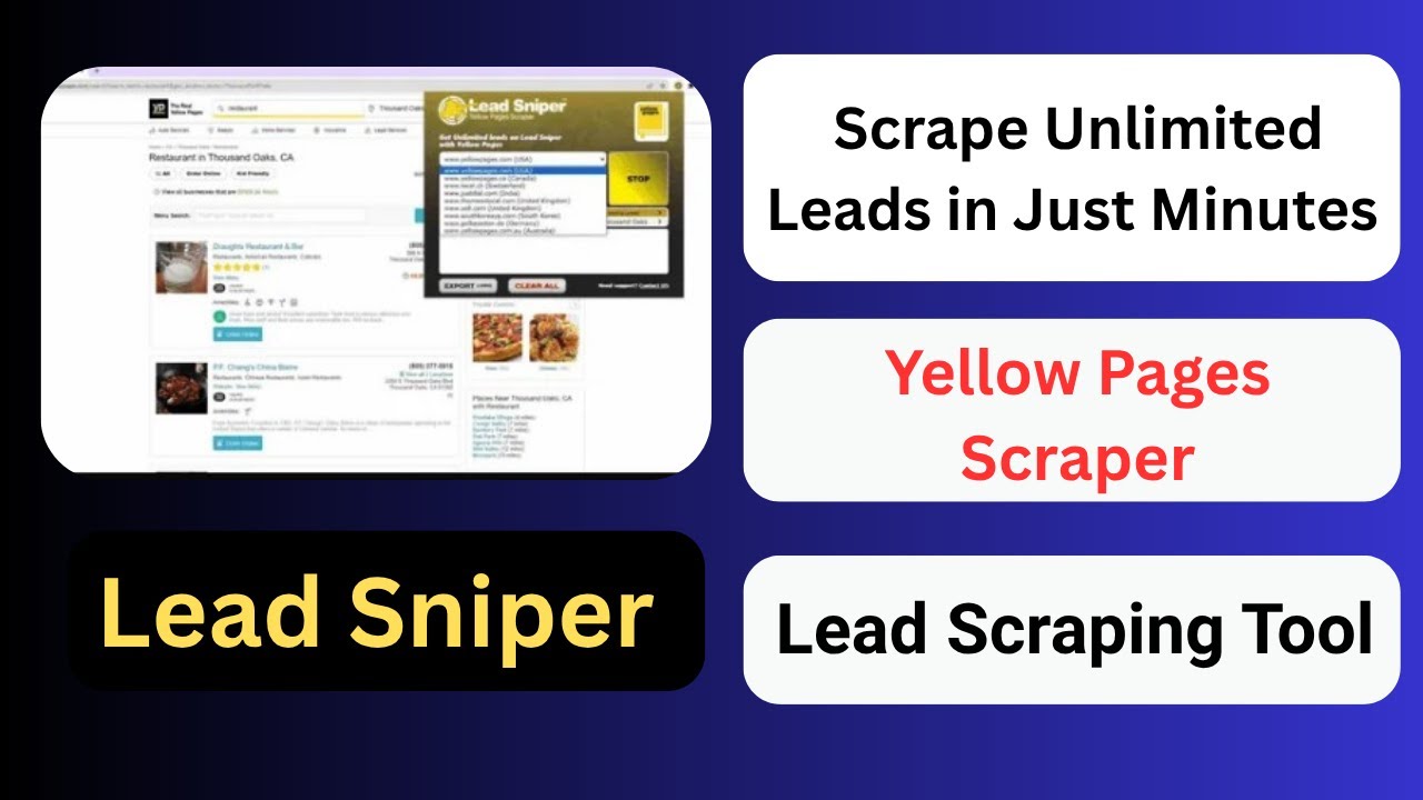 Lead Sniper Yellow Pages Scraper | Scrape unlimited leads in just minutes