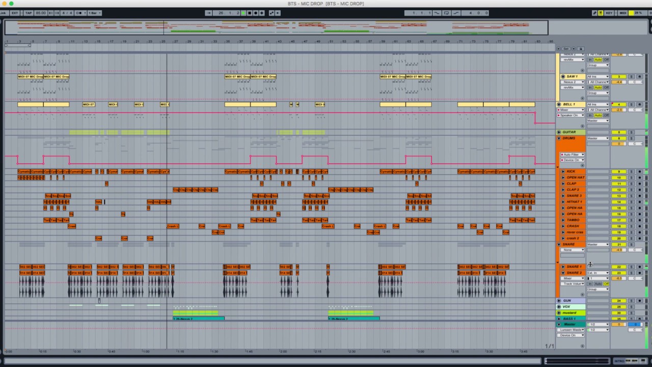 BTS MIC DROP Instrumental Ableton Remake YouTube