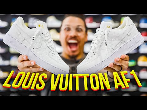 Louis Vuitton x Nike Air Force 1 Mid Damier Graffiti Sneakers w