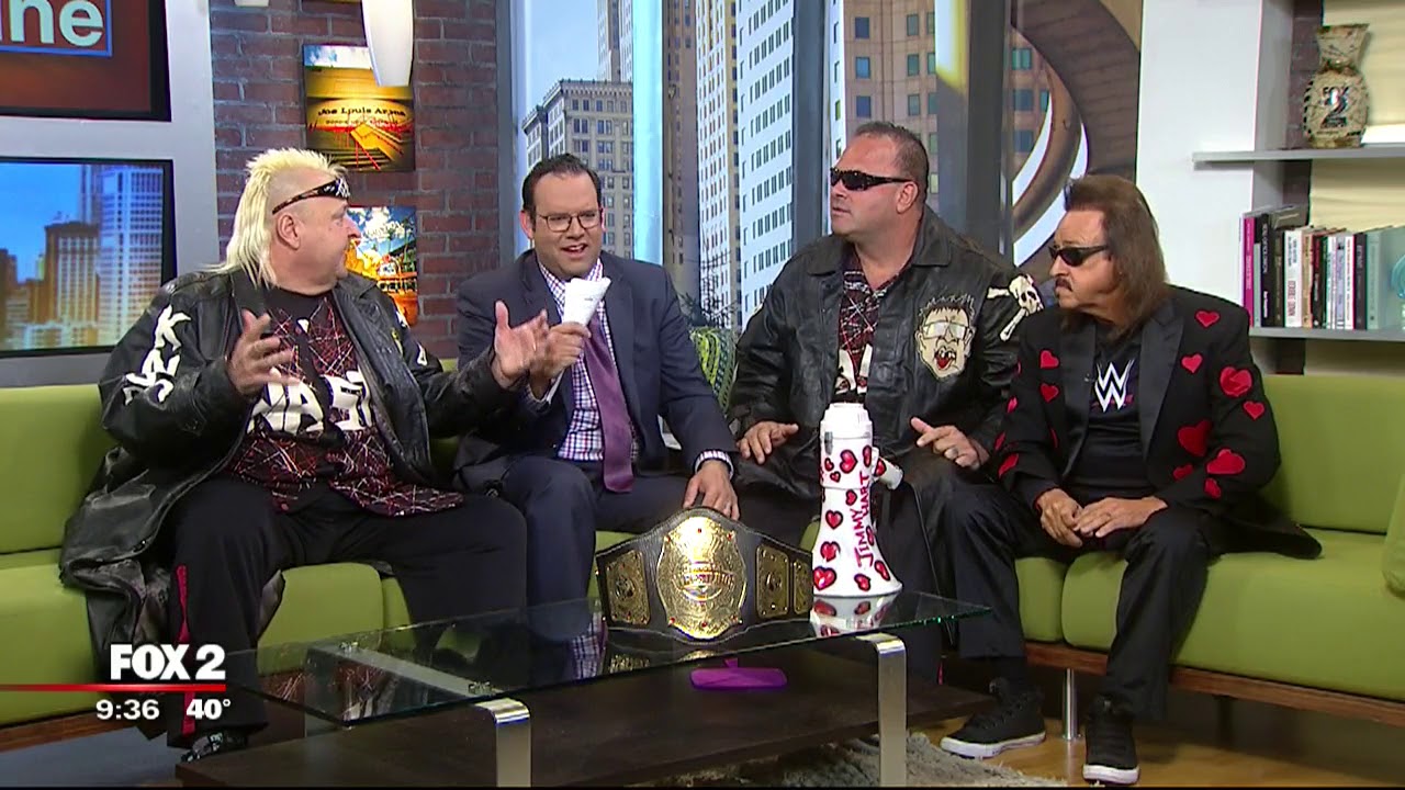 The Legends of Wrestling put Ryan over the table, wreck FOX 2's studios