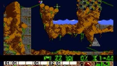 Lemmings Genesis/Mega Drive Walkthrough: Taxing Level 25