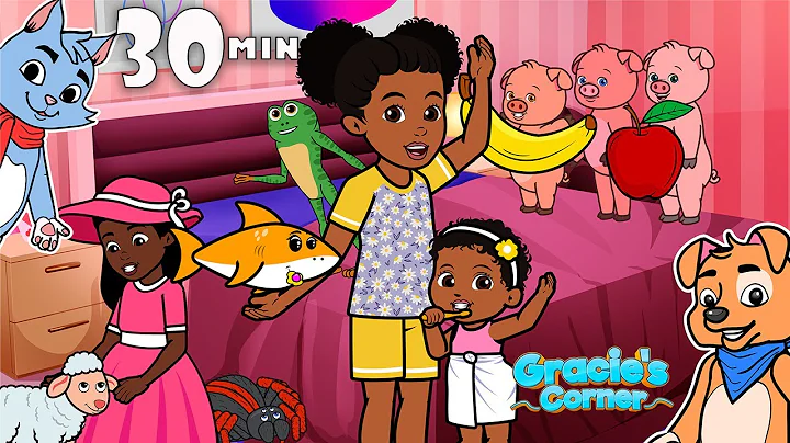 Six in the Bed + More Fun and Educational Kids Songs | Gracie’s Corner Compilation