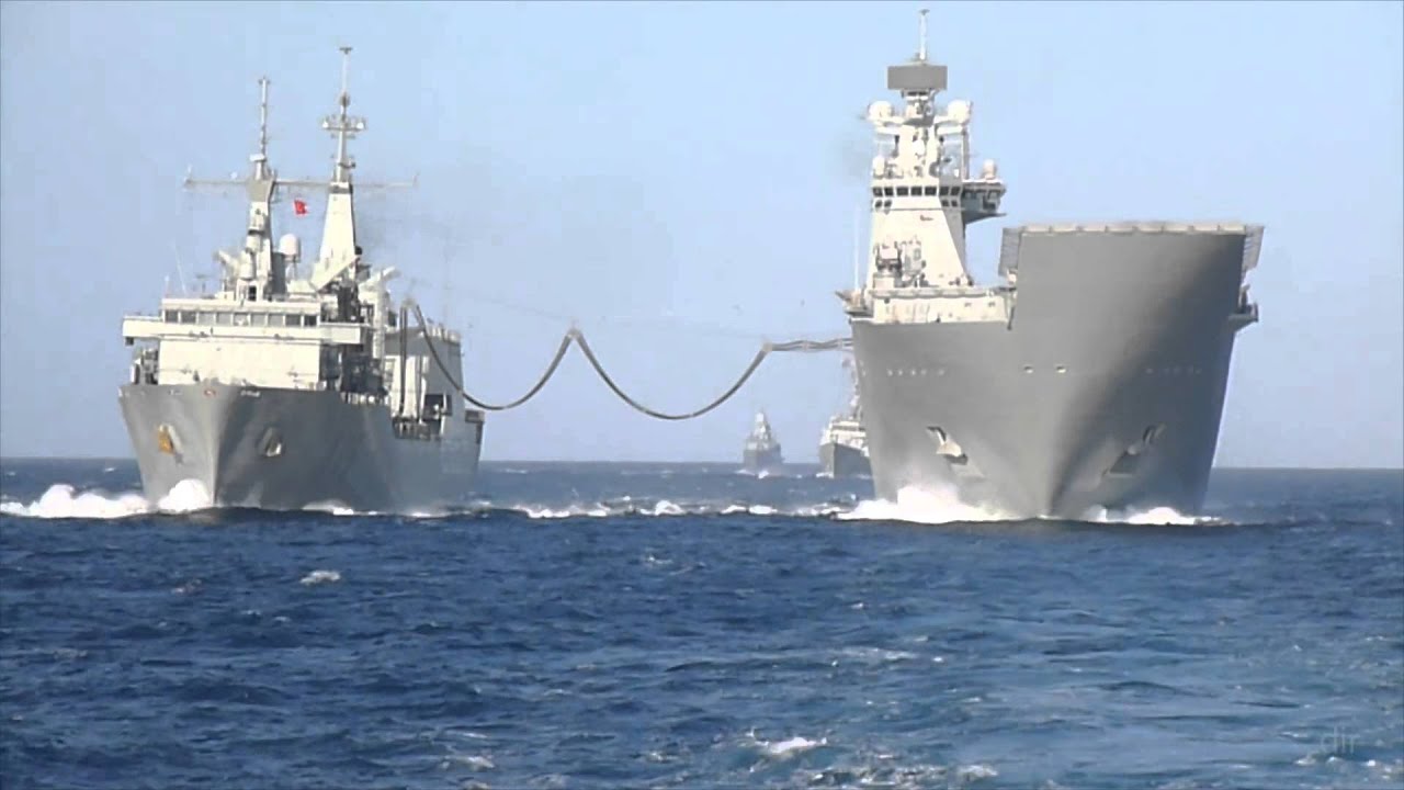 royal australian navy fleet LHD Juan Carlos I, RAS with AOR Cantabria