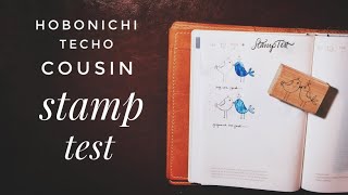Hobonichi Techo Cousin Stamp Test - New vs Old Tomoe River Paper