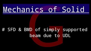 SFD & BMD of simply supported beam || Mechanics of Solid