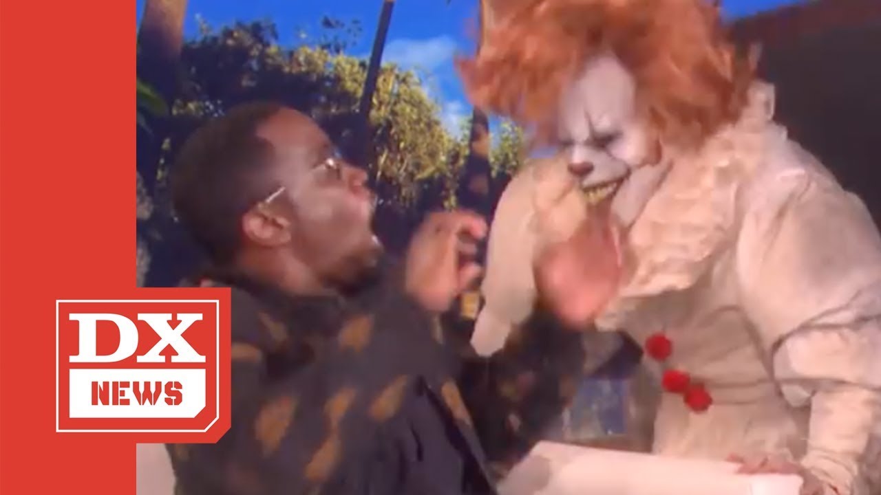 Ellen DeGeneres Scares The Hell Out Of Diddy On The Ellen Show With Clown  Prank - YouTube