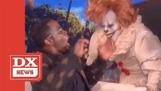 Ellen DeGeneres Scares The Hell Out Of Diddy On The Ellen Show With Clown Prank