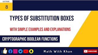 Types of S-boxes | Types of Substitution Boxes | AES S-box | DES S-box | S-Box theory explanation