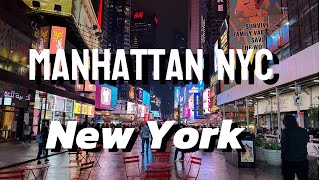 🔴 NYC Live Martes Caminando En Nueva York Noche Lluviosa 🌧️☔️