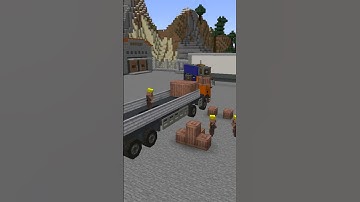 Minecraft : Build Flatbed Truck with Crane Support Using Create Mod and Chisels & Bits | Episode 03