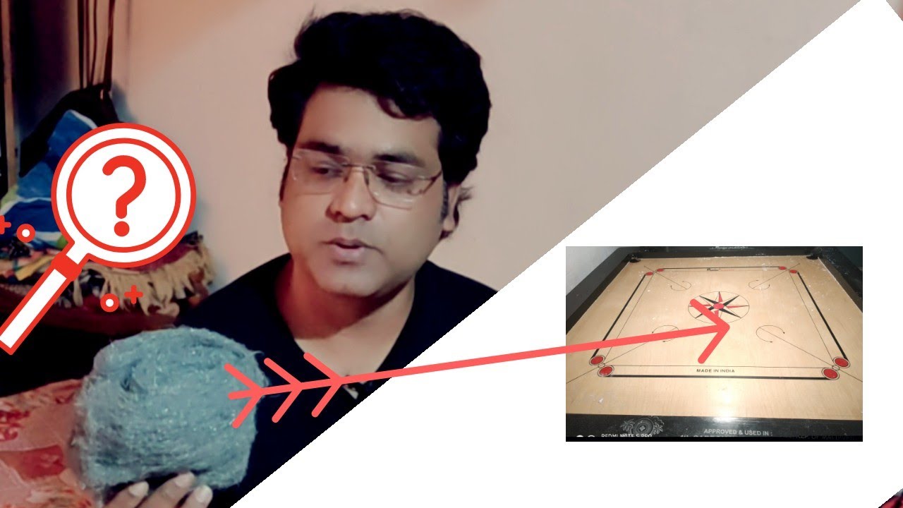 как сделать доску Smooth Carrom чистой с помощью скраба для ногтей Wair, Extra Smooth Carrom VCA ...